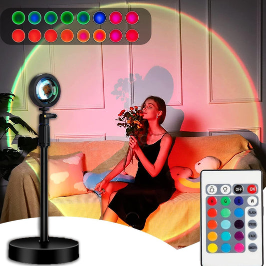 Indigo™ Sunset Projector Lamp with Remote (16 Colors & 4 Modes)