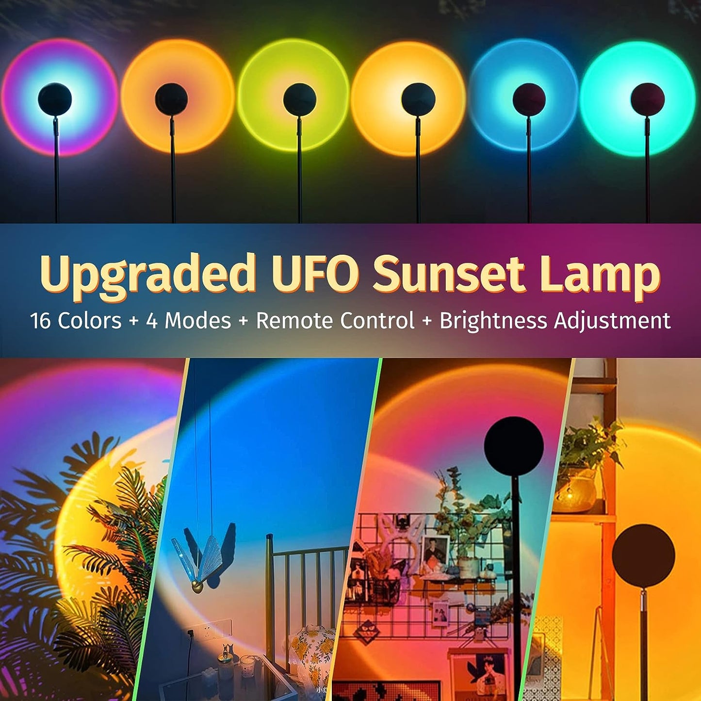 Indigo™ Sunset Projector Lamp with Remote (16 Colors & 4 Modes)