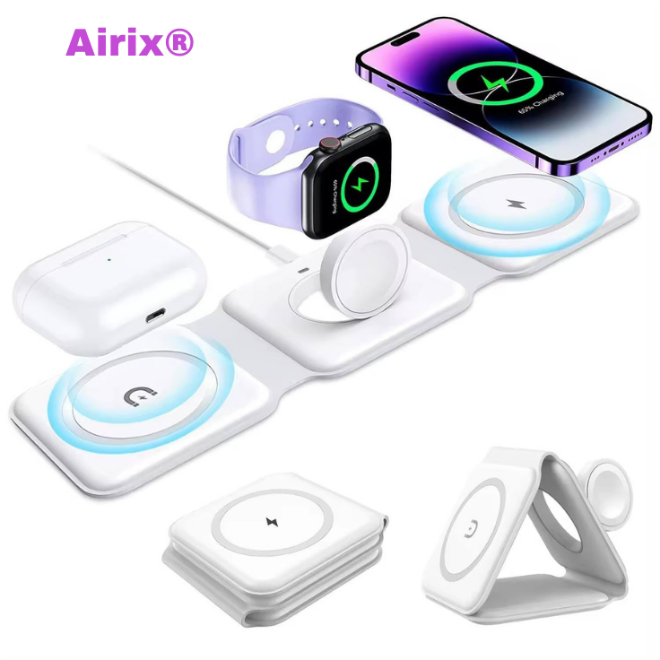 Airix® 3-in-1 Magnetic Wireless Charger (MagSafe Compatible)