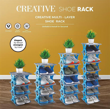 Smart Foldable Shoes Tier Shoe Rack 4 Layer