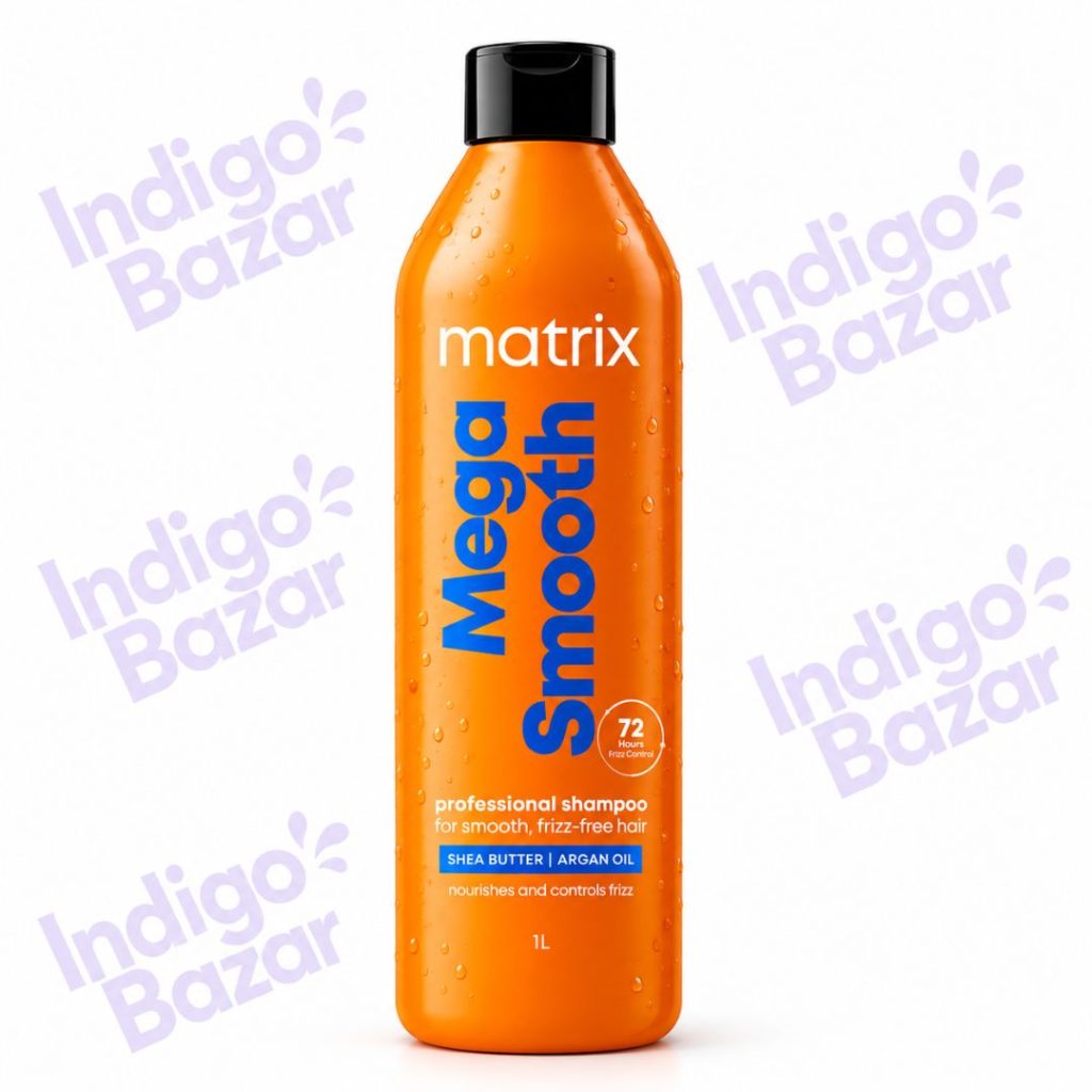 Matrix Mega Smooth Shampoo 1L with Shea Butter and Argan Oil