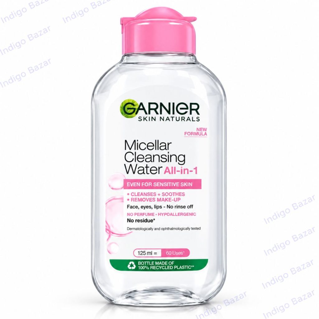 Garnier Micellar Cleansing Water All-in-1 125ml bottle with pink cap